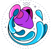 Aquarius zodiac symbol, The Water Bearer